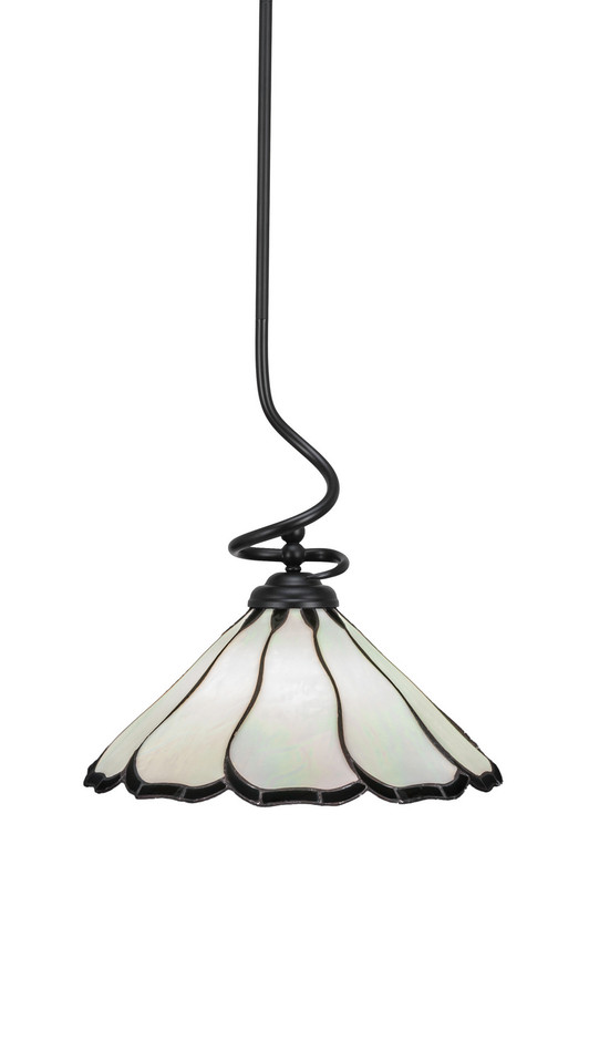 Toltec Lighting - 900-MB-912 - One Light Pendant - Capri - Matte Black