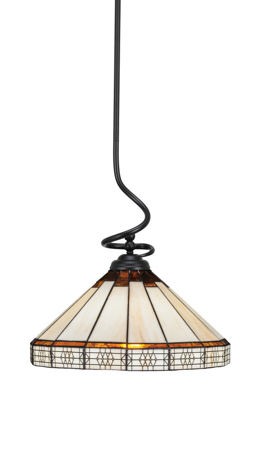 Toltec Lighting - 900-MB-964 - One Light Pendant - Capri - Matte Black