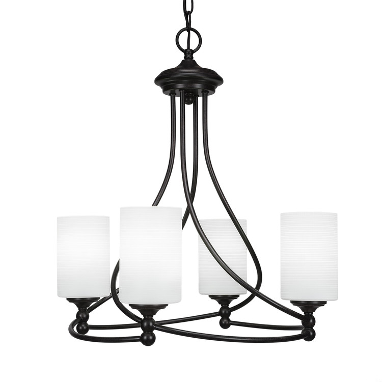 Toltec Lighting - 904-DG-4061 - Four Light Chandelier - Capri - Dark Granite