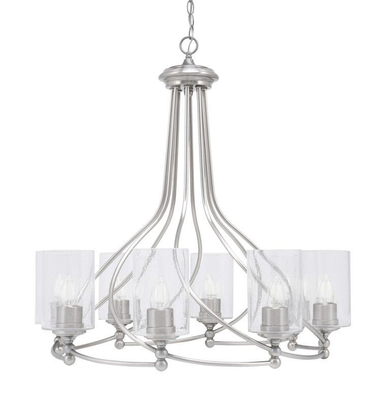 Toltec Lighting - 908-BN-300 - Eight Light Chandelier - Capri - Brushed Nickel