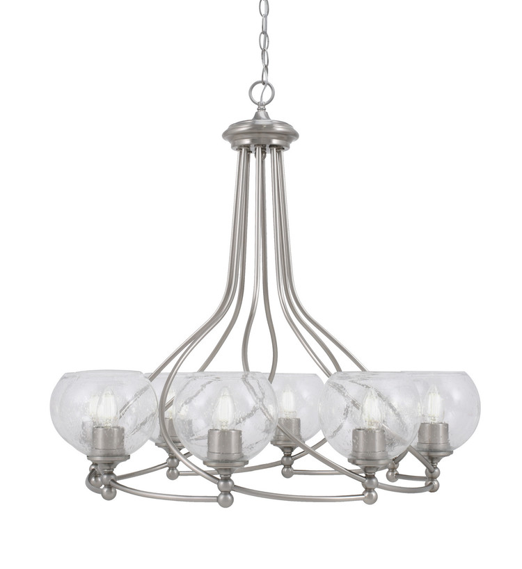 Toltec Lighting - 908-BN-4100 - Eight Light Chandelier - Capri - Brushed Nickel