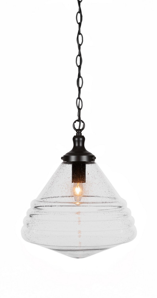 Toltec Lighting - 98-MB-4730 - One Light Pendant - Juno - Matte Black