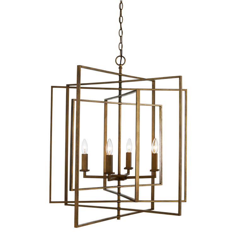 Trans Globe Imports - 10596 AG - Four Light Pendant - El Capitan - Antique Gold Trans Globe Imports - 10596 AG - Four Light Pendant - El Capitan - Antique Gold