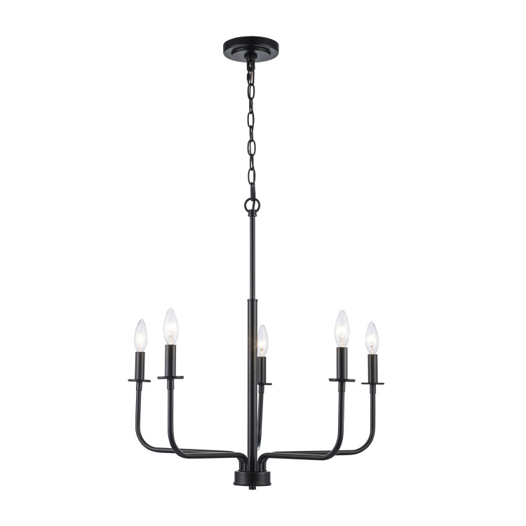 Trans Globe Imports - 11655 BK - Five Light Pendant - Tennyson - Black Trans Globe Imports - 11655 BK - Five Light Pendant - Tennyson - Black
