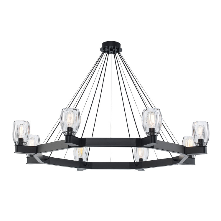 Trans Globe Imports - 11688 BK - Eight Light Chandelier - Harmony Hills - Black