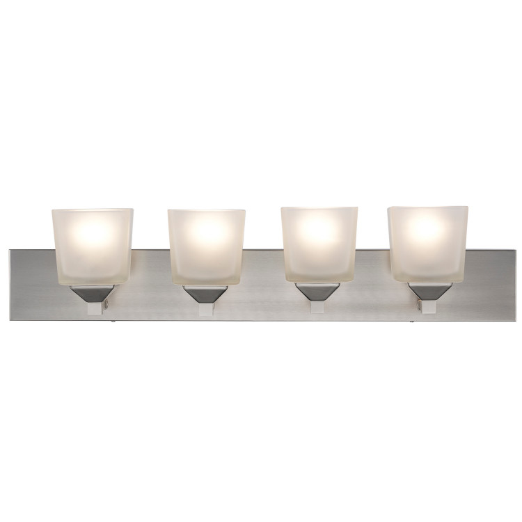Trans Globe Imports - 2804 BN - Four Light Vanity - Edwards - Brushed Nickel