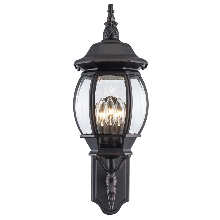 Trans Globe Imports - 4051 RT - Three Light Wall Lantern - Francisco - Rust