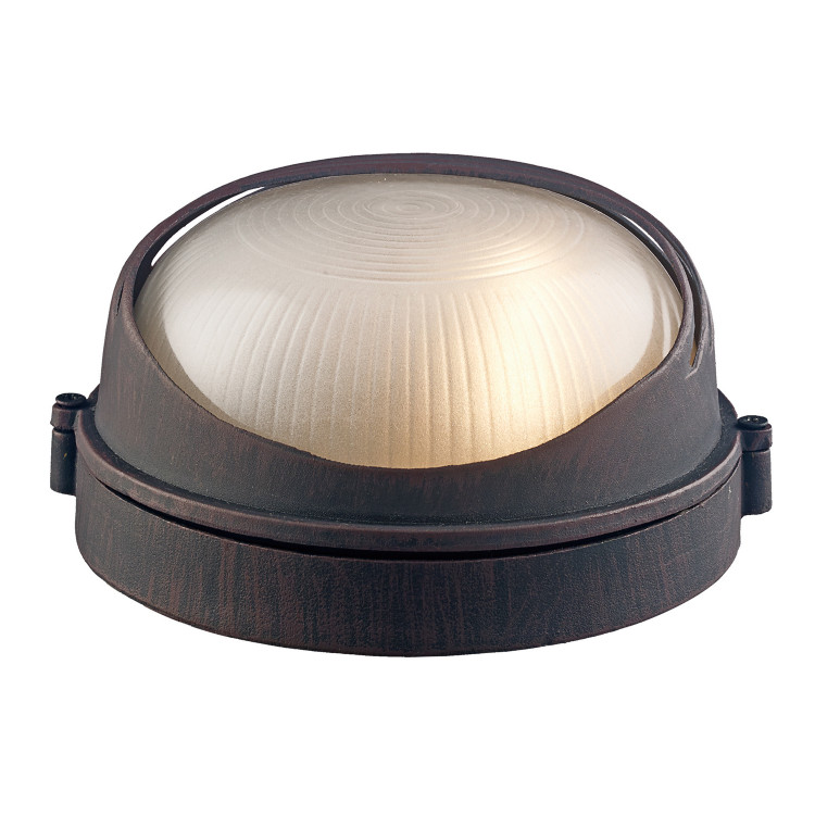 Trans Globe Imports - 4122 RT - One Light Bulkhead - Allegra - Rust Trans Globe Imports - 4122 RT - One Light Bulkhead - Allegra - Rust