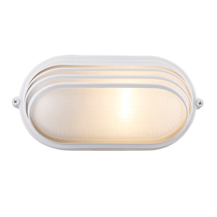 Trans Globe Imports - 4123 WH - One Light Bulkhead - Allegra - White