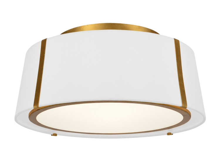Crystorama - FUL-905-GA - Three Light Semi Flush Mount - Fulton - Antique Gold