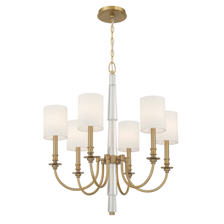 Crystorama - LLO-486-AG - Six Light Chandelier - Lloyd - Aged Brass