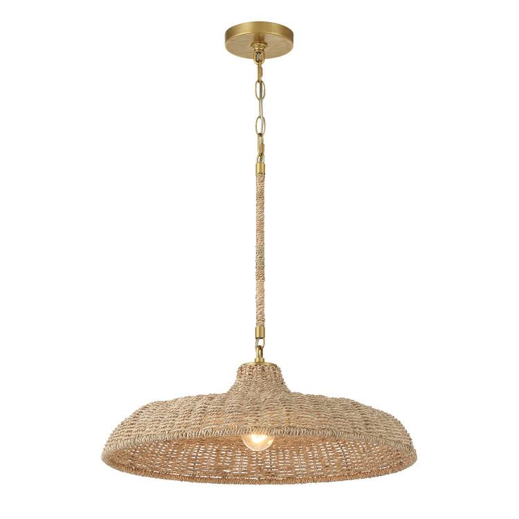 Crystorama - ODS-7801-SG - One Light Pendant - Odessa - Soft Gold