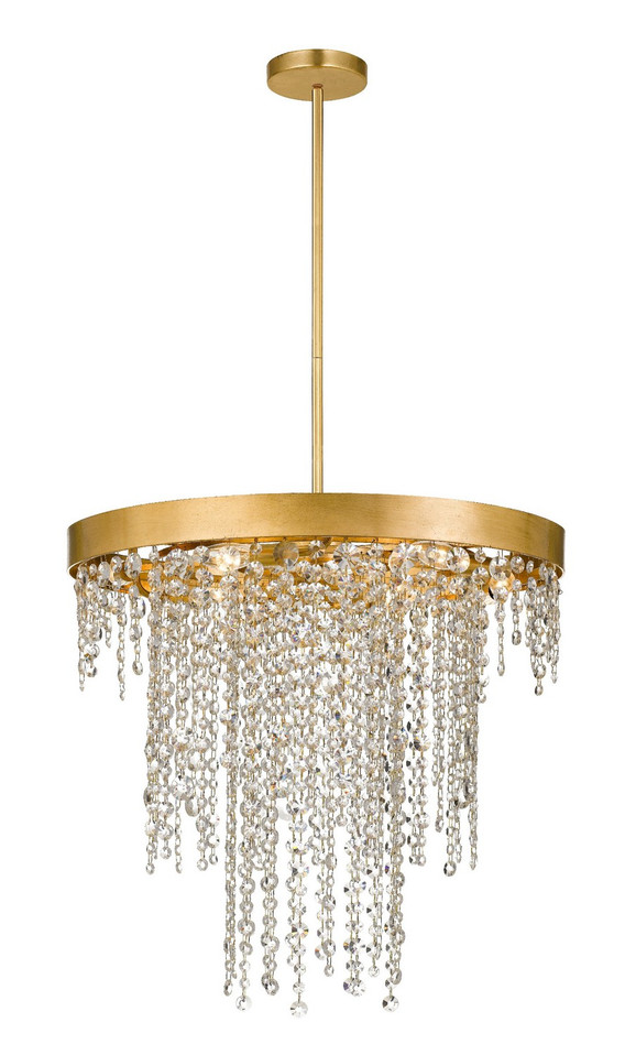 Crystorama - WIN-616-GA-CL-MWP - Six Light Chandelier - Winham - Antique Gold Crystorama - WIN-616-GA-CL-MWP - Six Light Chandelier - Winham - Antique Gold