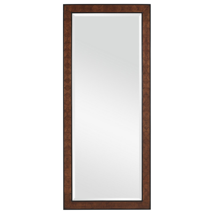 Currey and Company - 1000-0144 - Floor Mirror - Dorian - Kona/Black