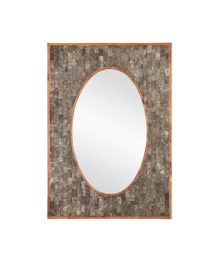 Currey and Company - 1000-0155 - Mirror - Ebba Rectangular Mirror - Natural/Mirror