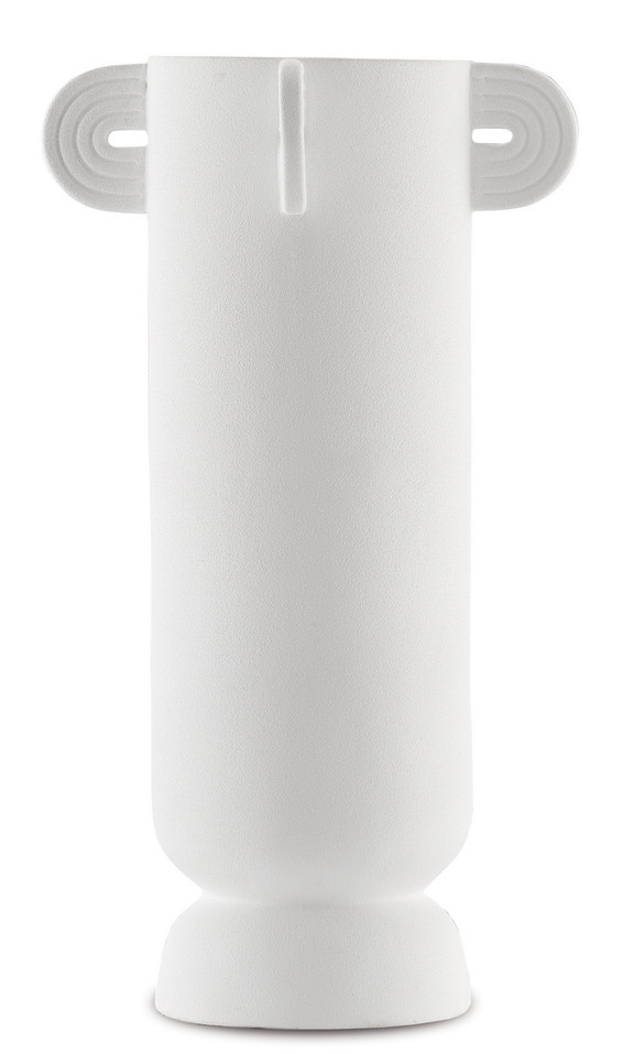 Currey and Company - 1200-0398 - Vase - Happy 40 Collection - Textured White