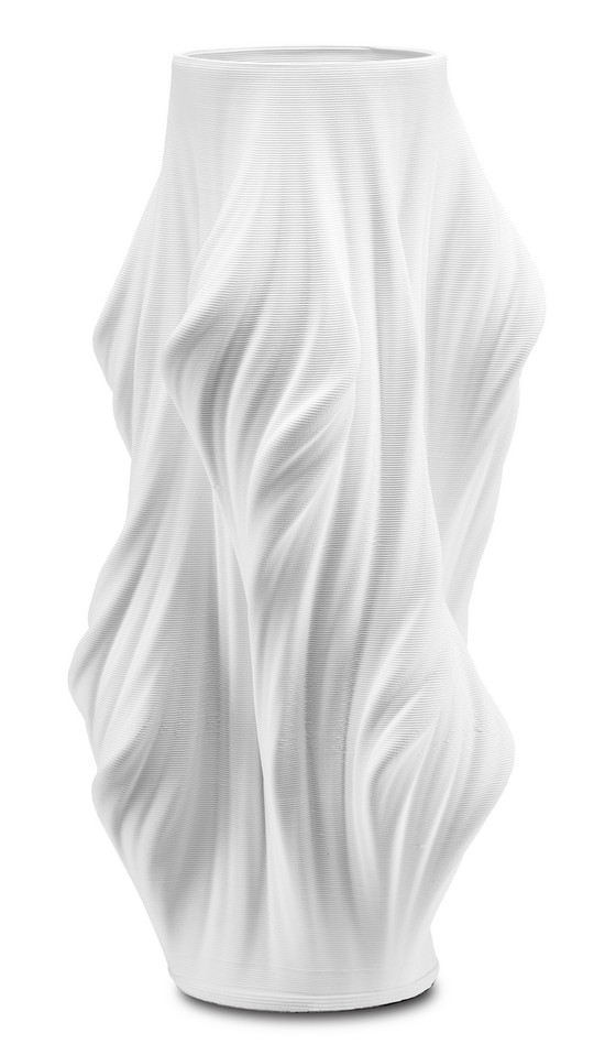 Currey and Company - 1200-0520 - Vase - Yin - White