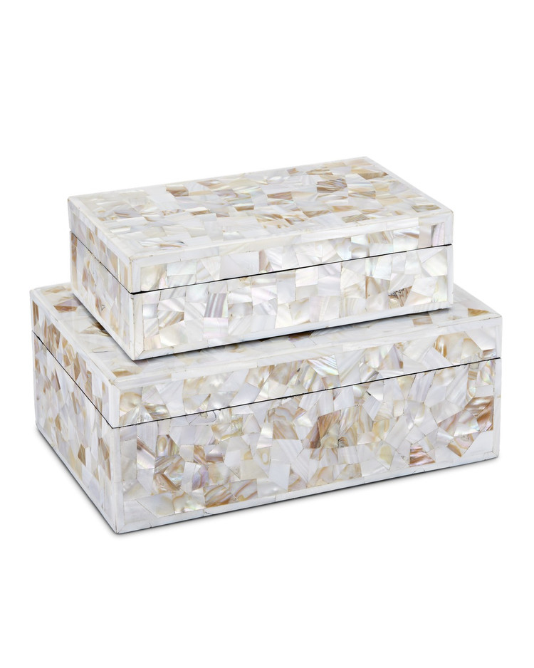 Currey and Company - 1200-0770 - Box Set of 2 - Uma - Natural/White