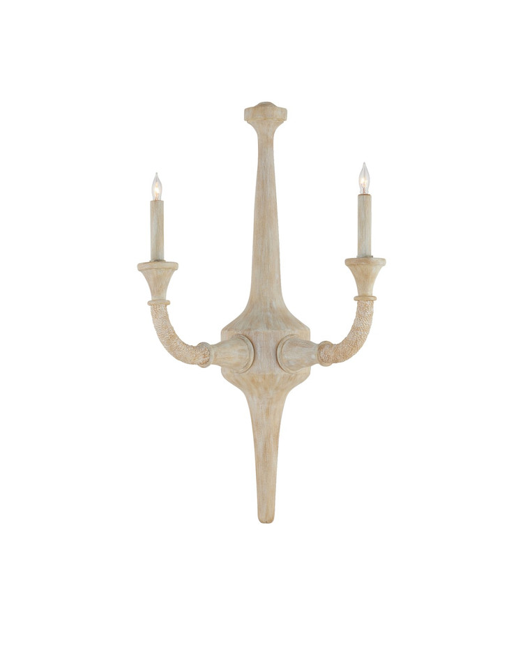 Currey and Company - 5000-0246 - Two Light Wall Sconce - Aleister Collection - Sandstone