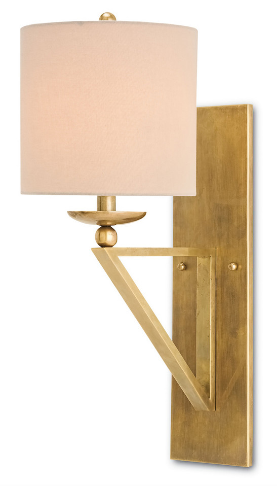 Currey and Company - 5181 - One Light Wall Sconce - Anthology Brass Wall Sconce - Vintage Brass