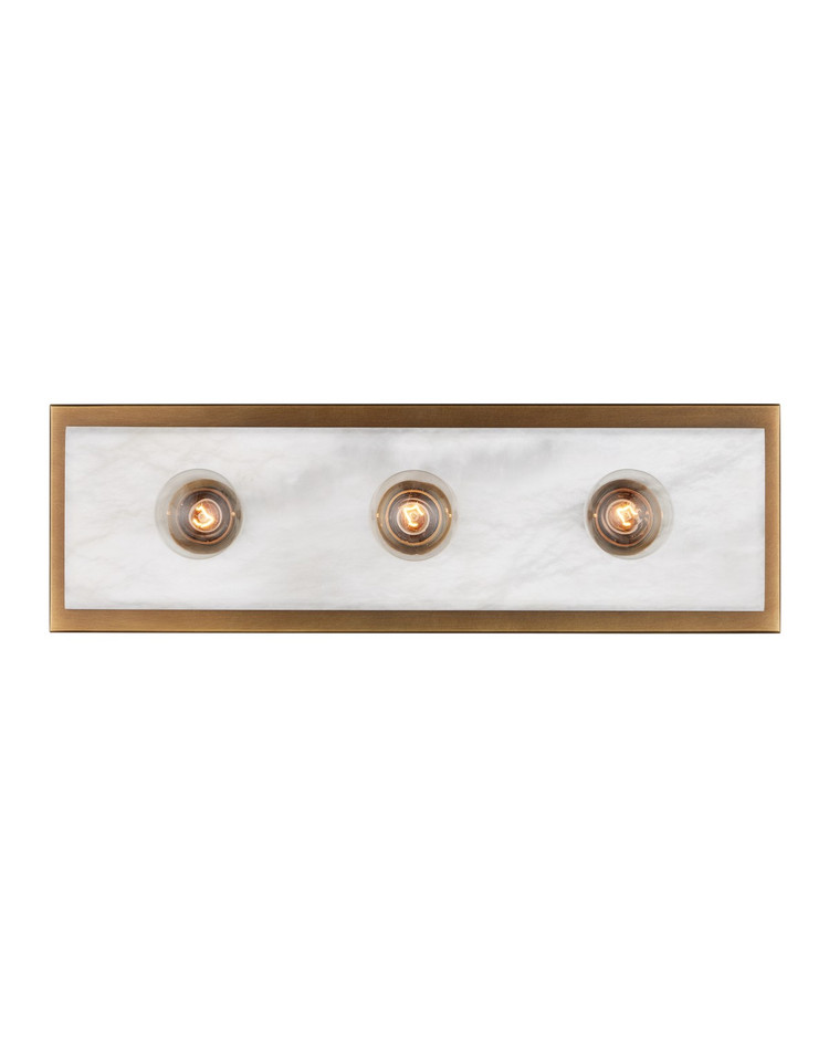 Currey and Company - 5800-0052 - Three Light Wall Sconce - Berdine Collection - Natural / Antique Brass