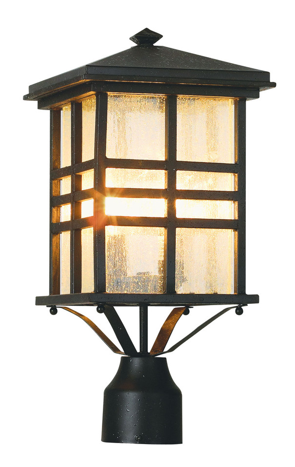 Trans Globe Imports - 4639 BK - Two Light Postmount Lantern - Huntington - Black Trans Globe Imports - 4639 BK - Two Light Postmount Lantern - Huntington - Black