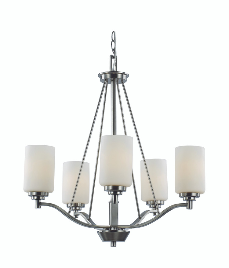Trans Globe Imports - 70525 BN - Five Light Chandelier - Mod Pod - Brushed Nickel