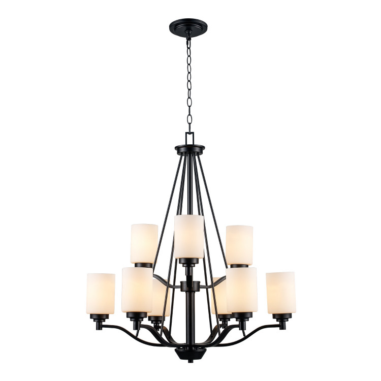 Trans Globe Imports - 70529 BK - Mid. Chandeliers - Glass Up Trans Globe Imports - 70529 BK - Mid. Chandeliers - Glass Up