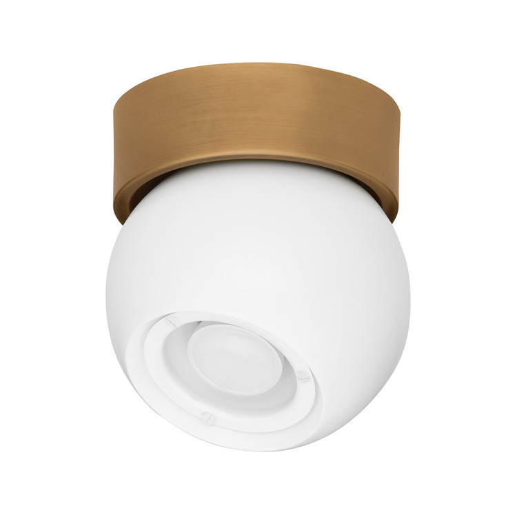 Troy Lighting - C1406-PBR/SWH - One Light Flush Mount - Odin - Patina Brass