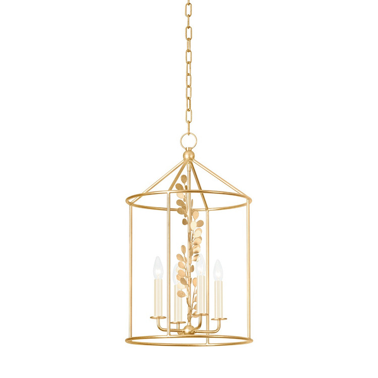 Troy Lighting - F1816-VGL - Four Light Lantern - Adrienne - Vintage Gold Leaf