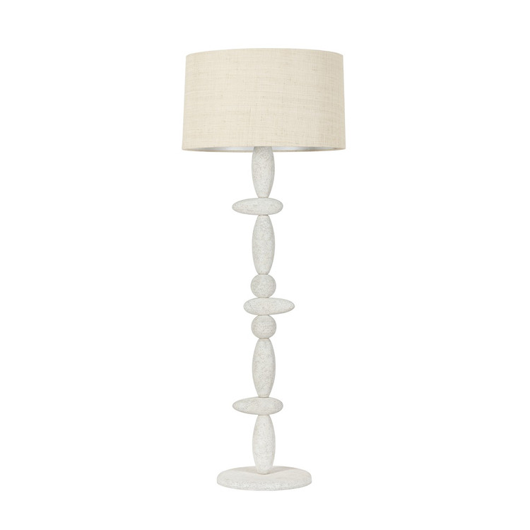 Troy Lighting - PFL5564-VGL/CGL - One Light Floor Lamp - Cullen - Vintage Gold Leaf/Ceramic Gypsum Clay