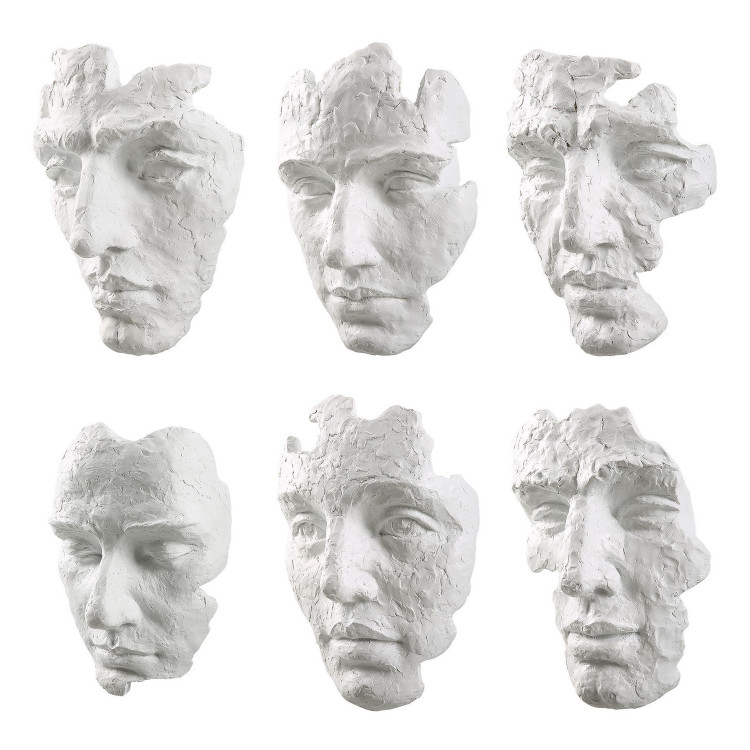 Uttermost - 04358 - Wall Decor Set/6 - Self-Portrait - Matte White