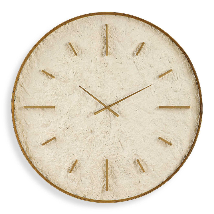 Uttermost - 06467 - Wall Clock - Stone Serenity - Antique Gold