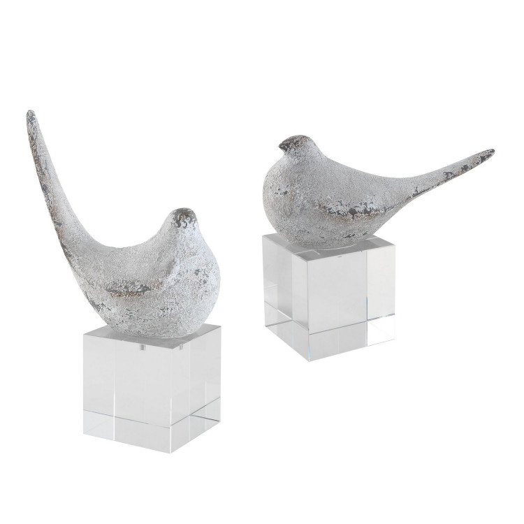 Uttermost - 18057 - Sculptures S/2 - Better Together - Textured Silver