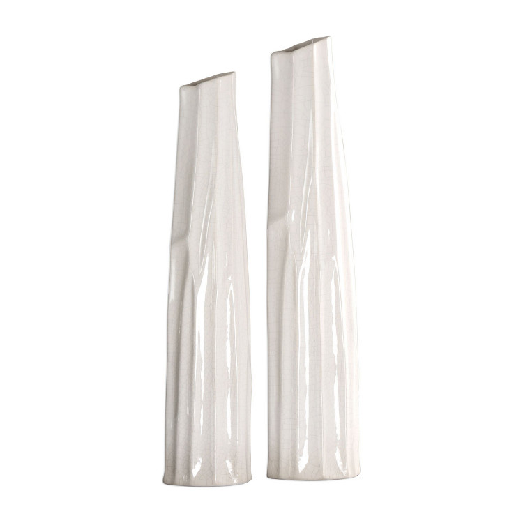 Uttermost - 18868 - Vases S/2 - Kenley - White Uttermost - 18868 - Vases S/2 - Kenley - White