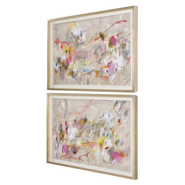 Uttermost - 32351 - Wall Art - Metropolitan Rush - Brushed Champagne Silver