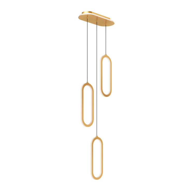 Dals - FPDC3-CC-GD - Three Light Pendant - Atom - GD
