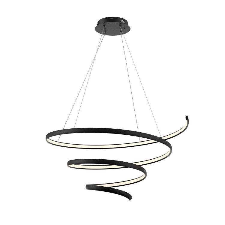 Dals - SPR34-CC-BK - One Light Pendant - Helix - BK