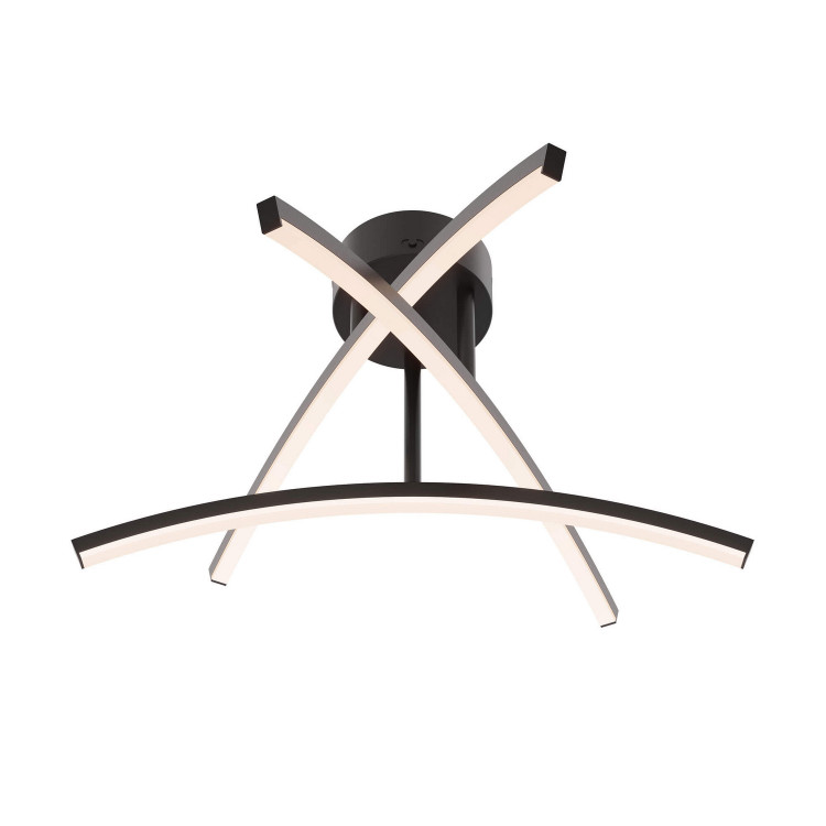 Dals - W3FM-CC-BK - Three Light Flush Mount - Sway - BK
