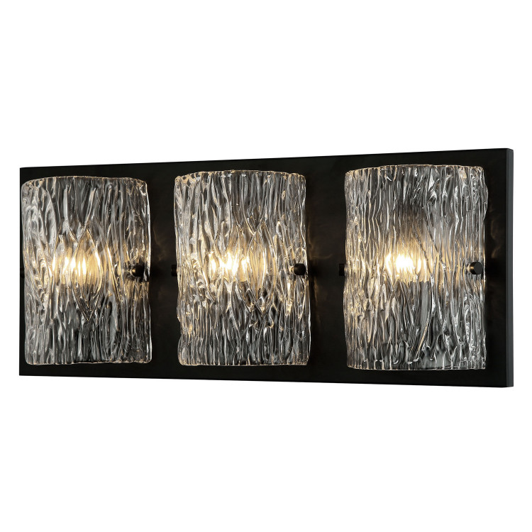 Varaluz - 376B03BL - Three Light Bath - Morgan - Black Varaluz - 376B03BL - Three Light Bath - Morgan - Black