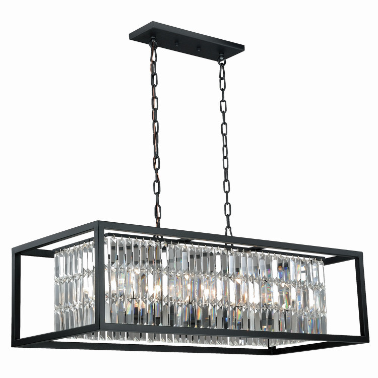 Vaxcel - P0183 - Eight Light Linear Chandelier - Catana - Oil Rubbed Bronze