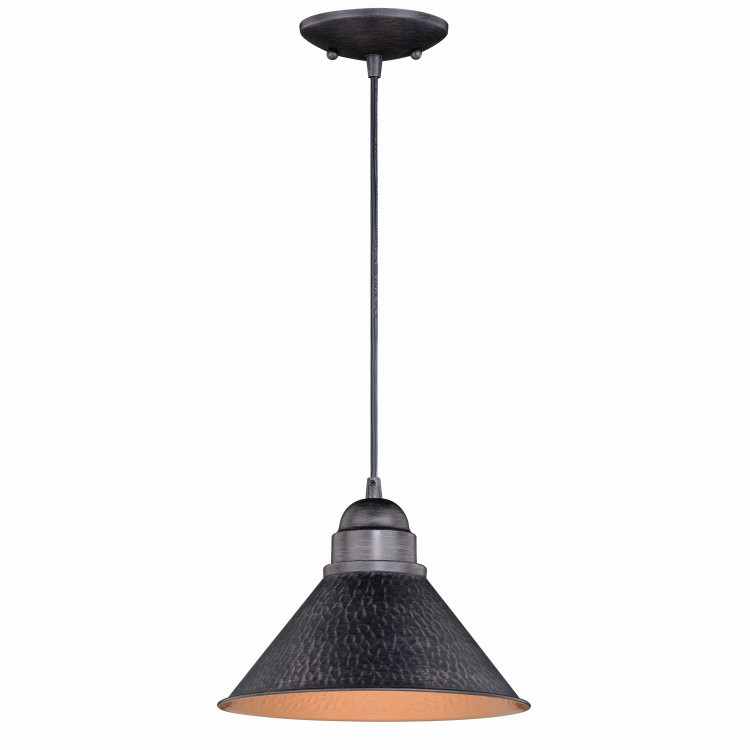 Vaxcel - T0349 - One Light Outdoor Pendant - Outland - Aged Iron and Light Gold