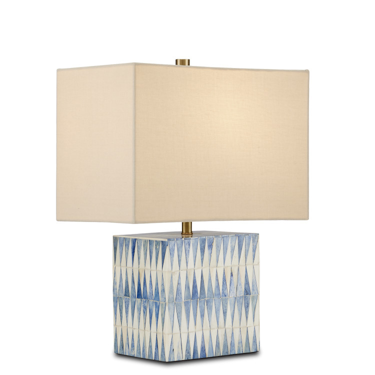 Currey and Company - 6000-0887 - One Light Table Lamp - Nadene Collection - Blue/White