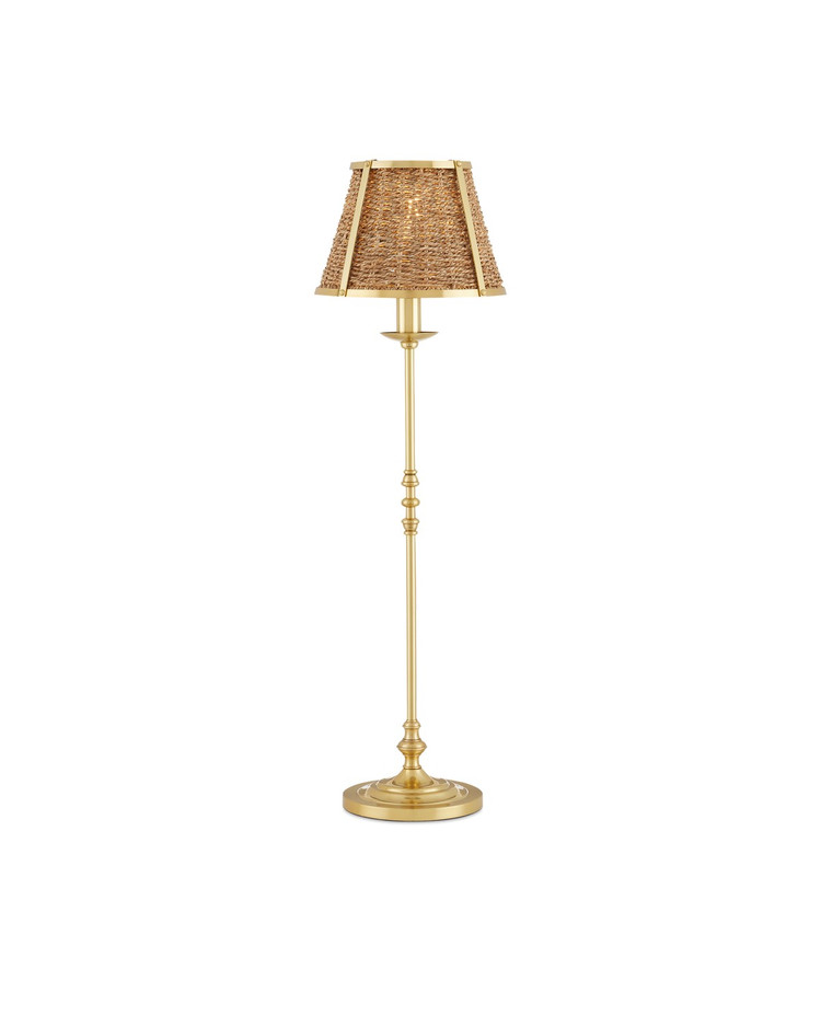 Currey and Company - 6000-0900 - One Light Table Lamp - Deauville Collection - Polished Brass/Natural