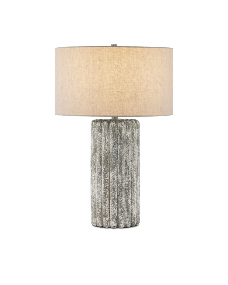 Currey and Company - 6000-0924 - One Light Table Lamp - Boudoirs Table Lamp - Dark Gray/Off-White