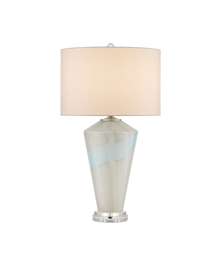 Currey and Company - 6000-0934 - One Light Table Lamp - Floating Cloud - Pale Gray/Light Blue/Clear
