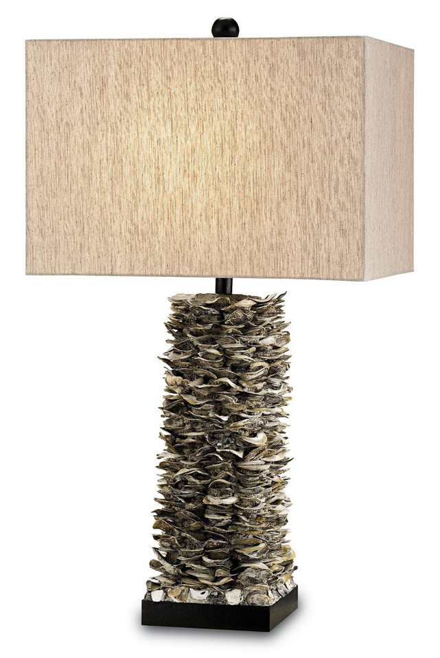 Currey and Company - 6862 - One Light Table Lamp - Villamare - Natural/Satin Black