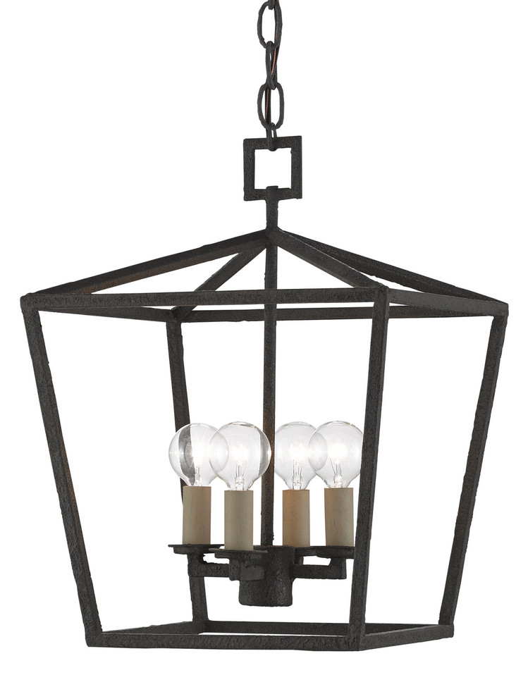 Currey and Company - 9000-0456 - Four Light Lantern - Denison Collection - Molé Black