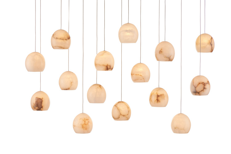 Currey and Company - 9000-0899 - 15 Light Pendant - Lazio Collection - White