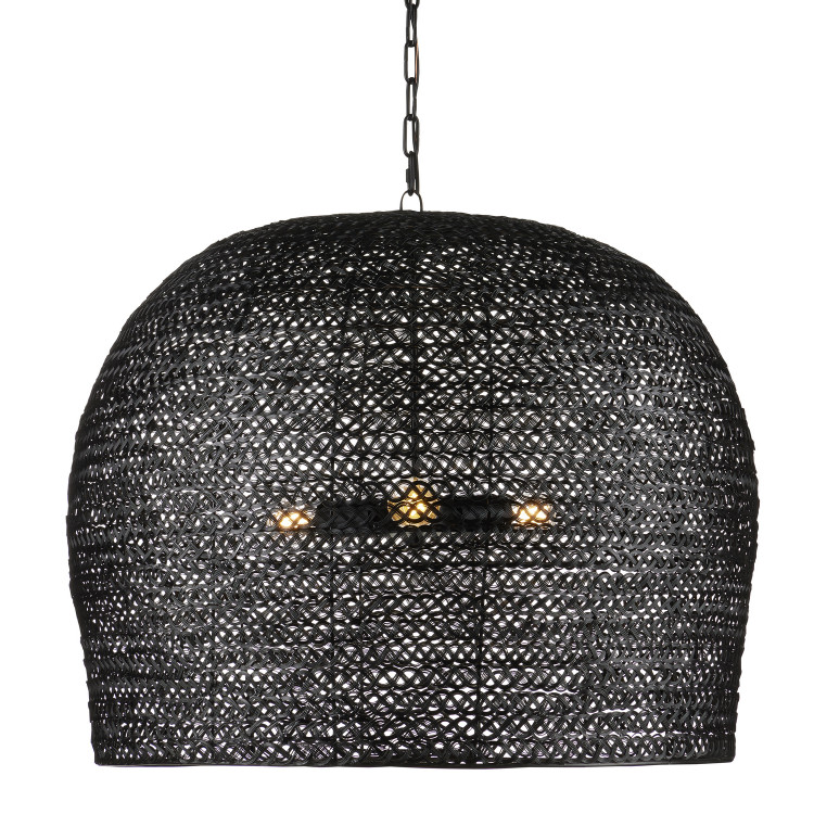 Currey and Company - 9000-0962 - Three Light Pendant - Piero Collection - Satin Black